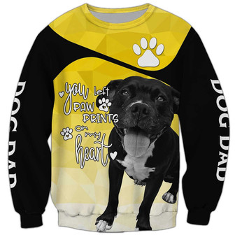 Pitbull Lover Sweatshirt, Pitbull Sweatshirt, Dog Sweatshirt For Humans Christmas Sweater 3D Print Crewneck Men Women Sweater - Thegiftio UK
