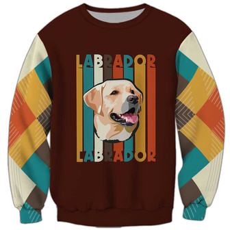 Lovely Labrador Retriever Sweatshirt, Dog Sweatshirt For Humans Christmas Sweater 3D Print Crewneck Men Women Sweater - Thegiftio UK