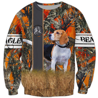 Love Beagle Hunting Dog Sweatshirt, Beagle Sweatshirt, Dog Sweatshirt For Humans Christmas Sweater 3D Print Crewneck Men Women Sweater - Thegiftio UK