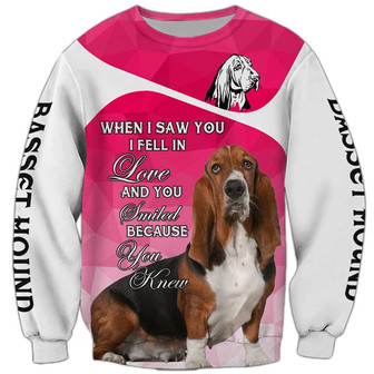 Basset Hound Sweatshirt For Humans Christmas Sweater 3D Print Crewneck Men Women Sweater - Thegiftio UK