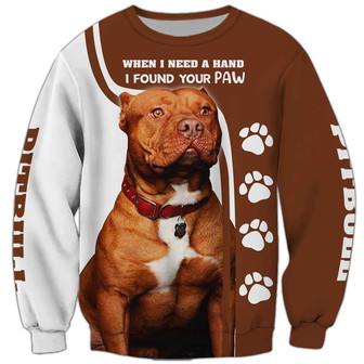Pitbull Never Walk Alone Sweatshirt, Sweatshirt For Humans Christmas Sweater 3D Print Crewneck Men Women Sweater - Thegiftio UK