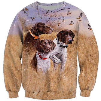 English Pointer Sweatshirt, Dog Sweatshirt For Humans Christmas Sweater 3D Print Crewneck Men Women Sweater - Thegiftio UK