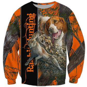 Beagle Rabbit Hunting Sweatshirt, Beagle Sweatshirt, Dog Sweatshirt For Humans Christmas Sweater 3D Print Crewneck Men Women Sweater - Thegiftio UK