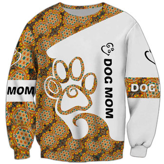 Dog Mom Sweatshirt, Sweatshirt For Humans Christmas Sweater 3D Print Crewneck Men Women Sweater - Thegiftio UK