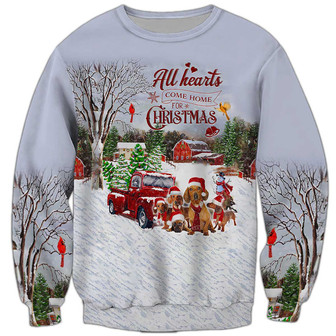 Dachshund Dog Christmas Sweatshirt, Dog Sweatshirt For Humans Christmas Sweater 3D Print Crewneck Men Women Sweater - Thegiftio UK