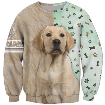 Labrador Sweatshirt, Dog Sweatshirt For Humans Christmas Sweater 3D Print Crewneck Men Women Sweater - Thegiftio UK
