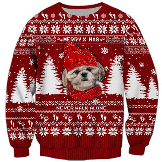 Dog Sweatshirt, Dog Sweatshirt For Humans Christmas Sweater 3D Print Crewneck Men Women Sweater - Thegiftio UK