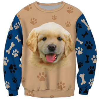 Labrador Retriever Cute Sweatshirt, Dog Sweatshirt For Humans Christmas Sweater 3D Print Crewneck Men Women Sweater - Thegiftio UK