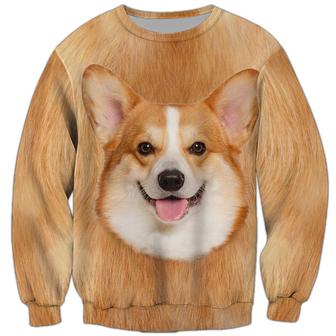 Corgi Dog Sweatshirt For Humans Christmas Sweater 3D Print Crewneck Men Women Sweater - Thegiftio UK