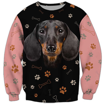 Dachshund Paw Colorful Sweatshirt, Dachshund Sweatshirt, Dog Sweatshirt For Humans Christmas Sweater 3D Print Crewneck Men Women Sweater - Thegiftio UK