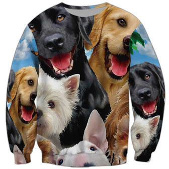 Dog Sweatshirt, Sweatshirt For Humans Christmas Sweater 3D Print Crewneck Men Women Sweater - Thegiftio UK