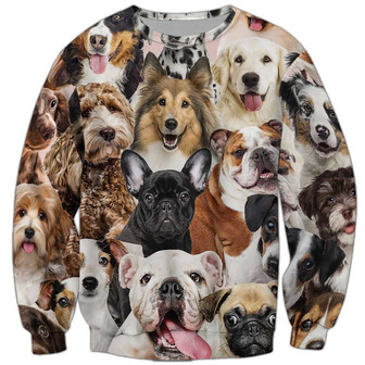 Dog Sweatshirt, Sweatshirt For Humans Christmas Sweater 3D Print Crewneck Men Women Sweater - Thegiftio UK