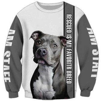 Pitbull Sweatshirt, Sweatshirt For Humans Christmas Sweater 3D Print Crewneck Men Women Sweater - Thegiftio UK