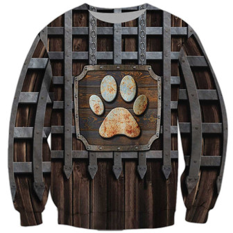 Dog Paw Sweatshirt, Sweatshirt For Humans Christmas Sweater 3D Print Crewneck Men Women Sweater - Thegiftio UK