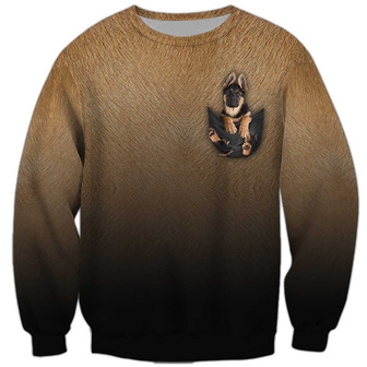 German Shepherd Sweatshirt, Sweatshirt For Humans Christmas Sweater 3D Print Crewneck Men Women Sweater - Thegiftio UK
