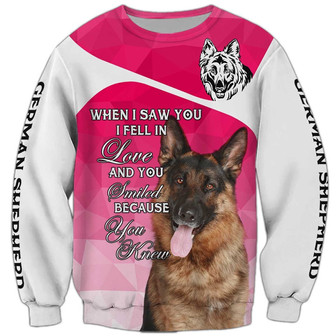 German Shepherd Sweatshirt For Humans Christmas Sweater 3D Print Crewneck Men Women Sweater - Thegiftio UK