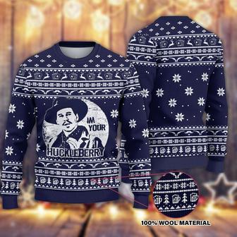 I'm Your Huckleberry Ugly Christmas Sweater, Tombstone Doc Holliday Christmas Sweater, Woolen Sweater, Wool Knit Sweater, Men Women 3D Print Sweater - Thegiftio UK