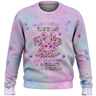 Just A Girl Who Love Dog Sweater, Paw Sweater, Dog Sweater For Humans Christmas Sweater 3D Print Crewneck Men Women Sweater, Men Women 3D Print Sweater - Thegiftio UK
