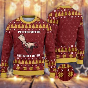 Letterkenny Pitter Patter lets get at 'er Ugly Christmas Sweater, Letterkenny Christmas Sweater, Woolen Sweater, Wool Knit Sweater, Men Women 3D Print Sweater - Thegiftio UK
