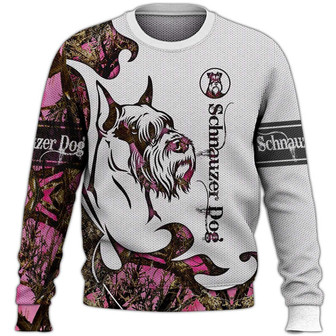 Miniature Schnauzer Sweater, Dog Sweater For Humans Christmas Sweater 3D Print Crewneck Men Women Sweater, Men Women 3D Print Sweater - Thegiftio UK