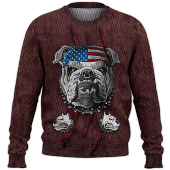 Pitbull Sweater, Dog Sweater For Humans Christmas Sweater 3D Print Crewneck Men Women Sweater, Men Women 3D Print Sweater - Thegiftio UK