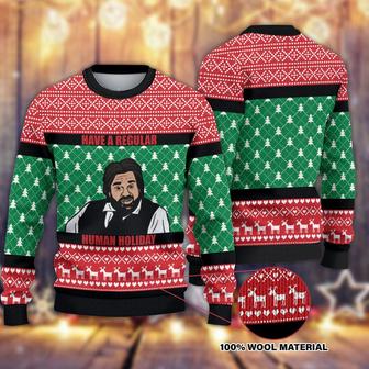 Regular Human Holiday Christmas Ugly Christmas Sweater, What We Do in the Shadow Christmas Sweater, Woolen Sweater,Wool Knit Sweater, Men Women 3D Print Sweater - Thegiftio UK