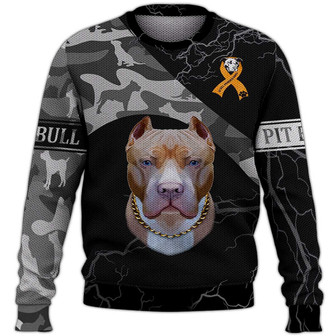 Save A Pitbull Euthanize A Dog Fighter Sweater, Pitbull Sweater, Dog Sweater For Humans Christmas Sweater 3D Print Crewneck Men Women Sweater, Men Women 3D Print Sweater - Thegiftio UK