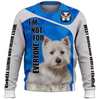 West Highland White Terrier Sweater, Terrier Sweater, Dog Sweater For Humans Christmas Sweater 3D Print Crewneck Men Women Sweater, Men Women 3D Print Sweater - Thegiftio UK