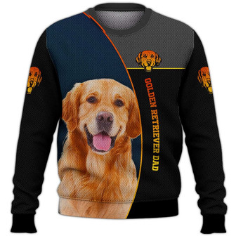 I Woof You Everyday Sweater, Golden Retriever Sweater, Dog Sweater For Humans Christmas Sweater 3D Print Crewneck Men Women Sweater, Men Women 3D Print Sweater - Thegiftio UK