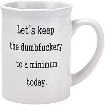 Funny Coffee Mugs let's Keep To A Minimum Today Coffee Tea Cup With Funny Sayings - 20 Ounce Novelty Gift Funny Gift For Christmas Thanksgiving Festival Friends Men Women - Thegiftio UK