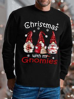 Men Christmas With My Gnomies Gift Christmas Sweatshirt - Seseable