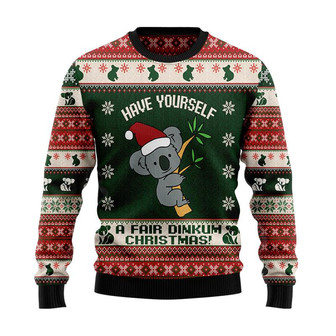Australian Fair Dinkum Christmas Christmas Sweater, Men Women 3D Print Sweater - Thegiftio UK