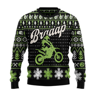 Braap MotorCycle Christmas Sweater, Men Women 3D Print Sweater - Thegiftio UK