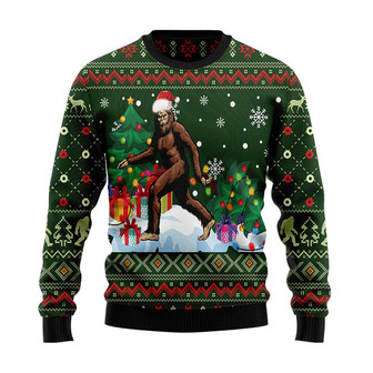 Christmas Bigfoot Christmas Sweater, Men Women 3D Print Sweater - Thegiftio UK