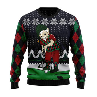 Golf Lover Christmas Sweater, Men Women 3D Print Sweater - Thegiftio UK