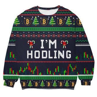 I'm Holding Crypto Currency Christmas Sweater, Men Women 3D Print Sweater - Thegiftio UK
