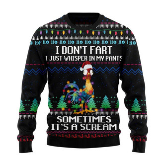 It's A Scream Chicken Christmas Sweater, Men Women 3D Print Sweater - Thegiftio UK