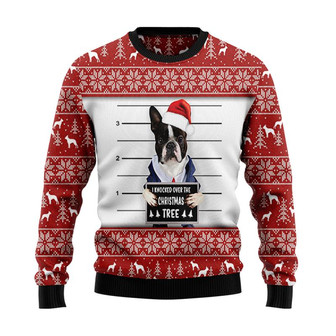 I Knocked Over The Christmas Tree Dog Christmas Sweater, Gift For Dog Mom Dog Dad Dog Lover Men Women 3D Print Sweater - Thegiftio UK