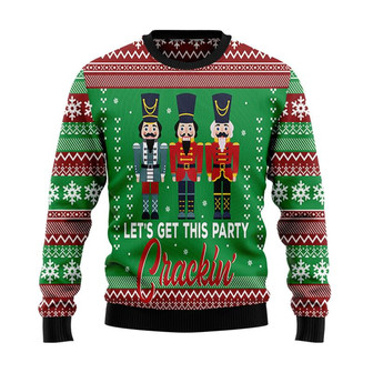 Let's Get This Party Crackin Nutcrackers Christmas Sweater, Men Women 3D Print Sweater - Thegiftio UK
