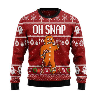 Oh Snap Christmas Sweater, Men Women 3D Print Sweater - Thegiftio UK