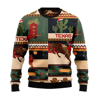 Texas Christmas Christmas Sweater, Men Women 3D Print Sweater - Thegiftio UK
