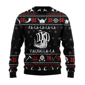 Valhalla Viking Christmas Sweater, Men Women 3D Print Sweater - Thegiftio UK