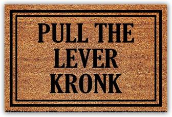 Funny Coir Doormat Pull The Leverkronk Welcome Front Porch Decor Doormat For The Entrance Way Rugs With Heavy-duty Pvc Backing - Thegiftio UK