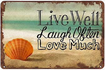 Live Laugh Love Sign Cool Wall Decor Art Print Vintage Metal Sign Home Decoration - Thegiftio UK