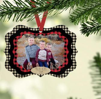 Custom Photo Christmas Ornament - Christmas Decor, Holiday Ornament, New Home Ornament, Funny Ornament, Custom Name Aluminum Ornament Benelux Shape - Thegiftio UK
