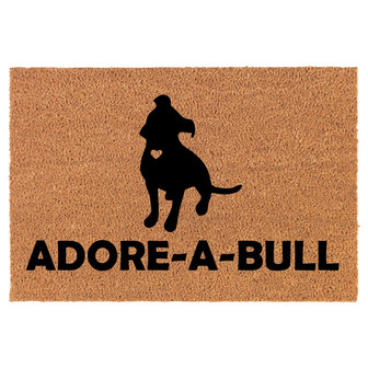 Adore-a-bull Pit Bull Coir Doormat Door Mat Entry Mat Housewarming Gift Newlywed Gift Wedding Gift New Home - Thegiftio UK