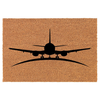 Airplane Pilot Flight Attendant Coir Doormat Door Mat Housewarming Gift Newlywed Gift Wedding Gift New Home - Thegiftio UK