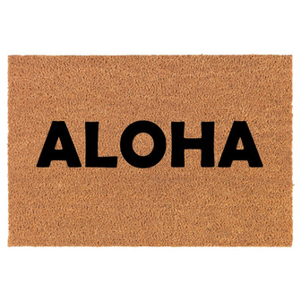 Aloha Coir Doormat Door Mat Housewarming Gift Newlywed Gift Wedding Gift New Home - Thegiftio UK