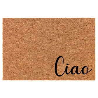 Ciao CORNER Coir Doormat Door Mat Housewarming Gift Newlywed Gift Wedding Gift New Home - Thegiftio