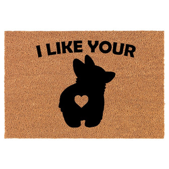 Corgi Butt I like Your Butt Funny Coir Doormat Door Mat Housewarming Gift Newlywed Gift Wedding Gift New Home - Thegiftio UK